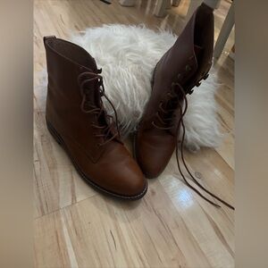 Madewell Lace-Up Boots, Size 10